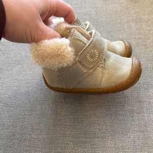 UGG Cream and Tan Baby Walker Shoes